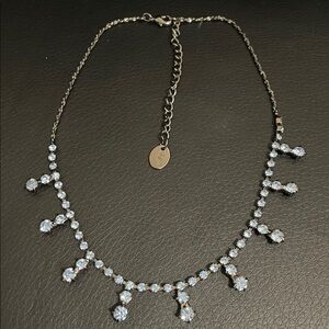 Claire’s Black tone Choker Necklace with Blue Accents